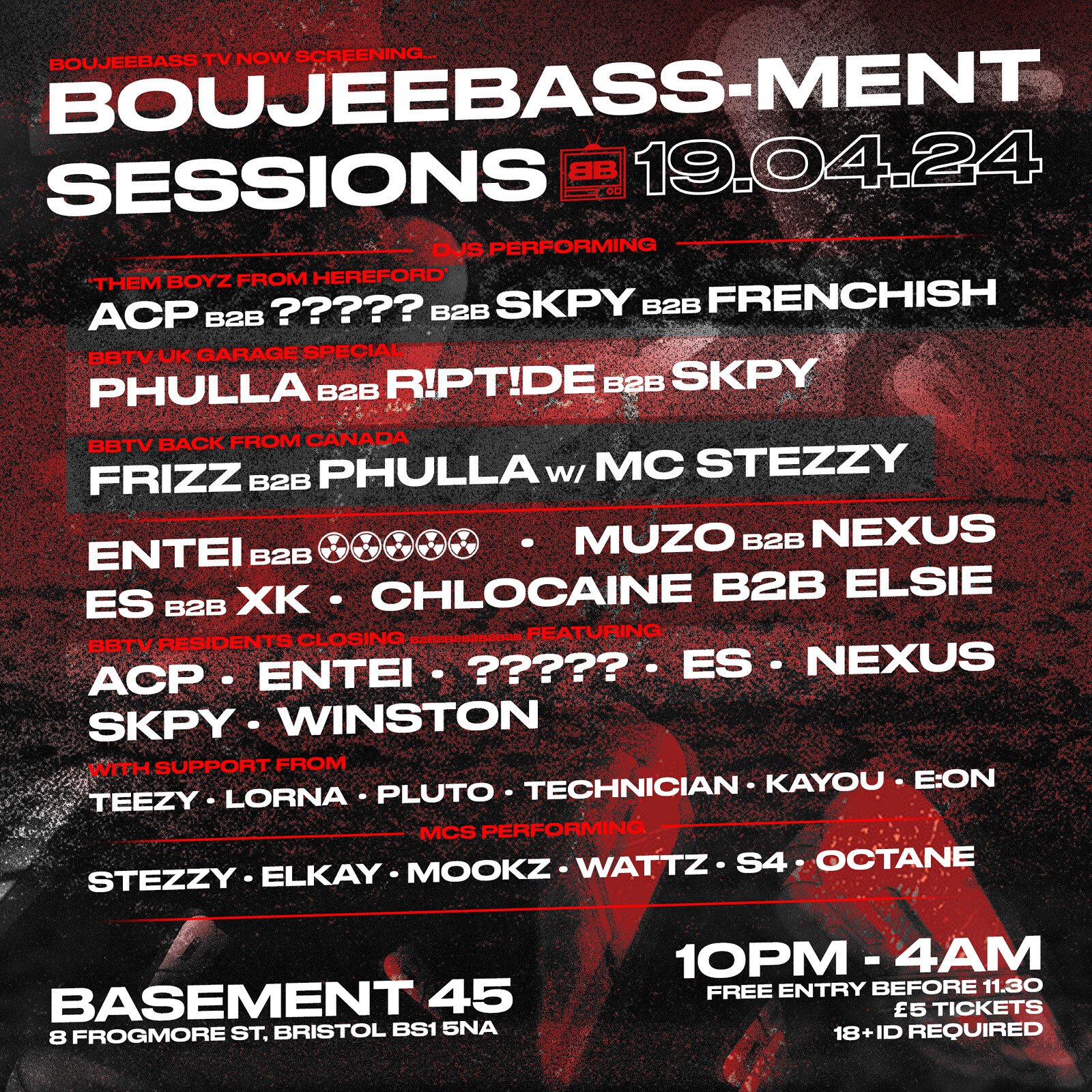BOUJEEBASS-MENT SESSIONS at Basement 45