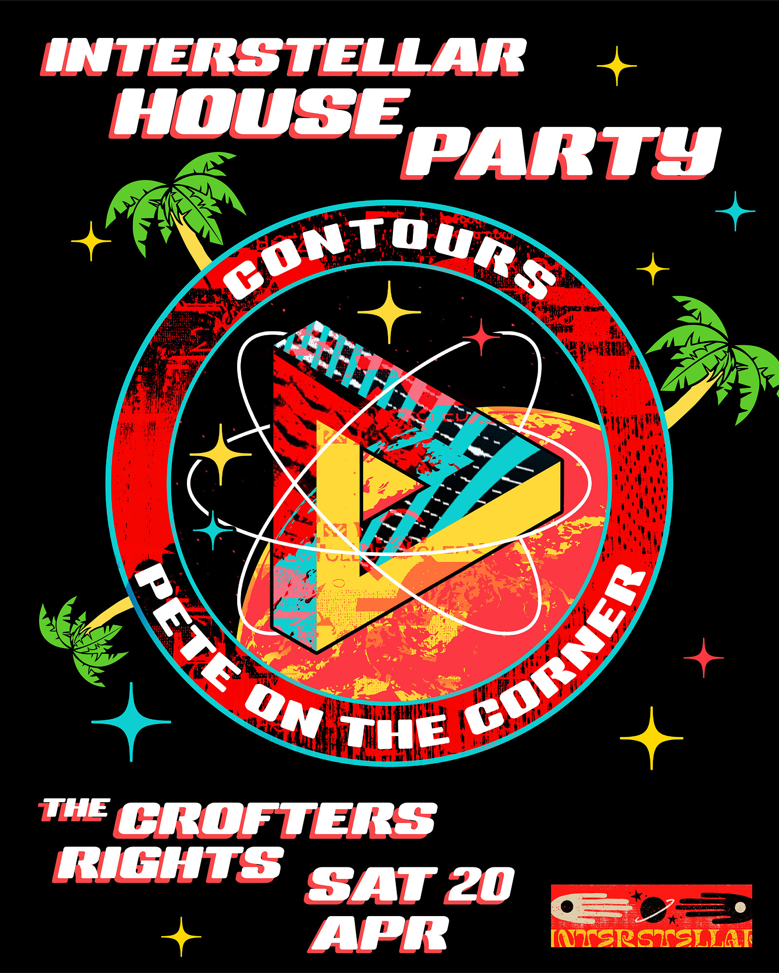 Interstellar Party: Contours + Pete OTC at Crofters Rights