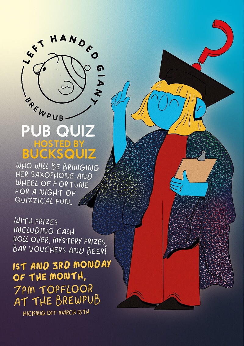The Left Handed Giant Pub Quiz at Left Handed Giant - Brewpub