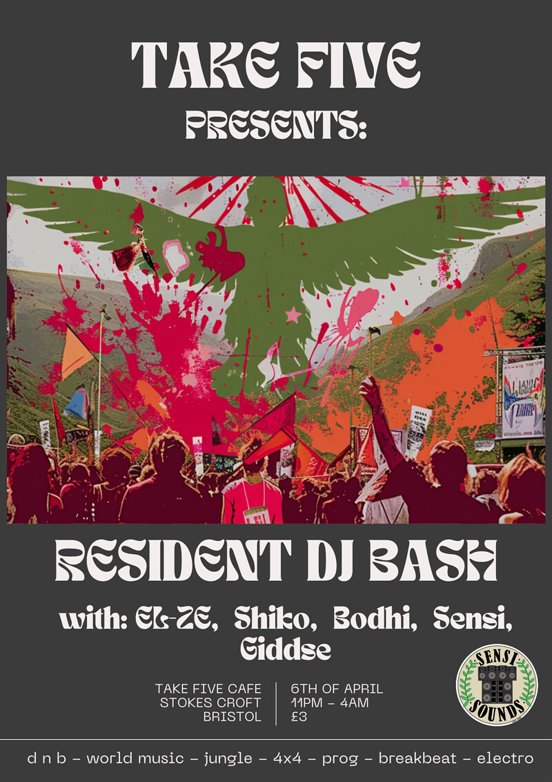 Take Five resident DJ Bash at Take Five Cafe