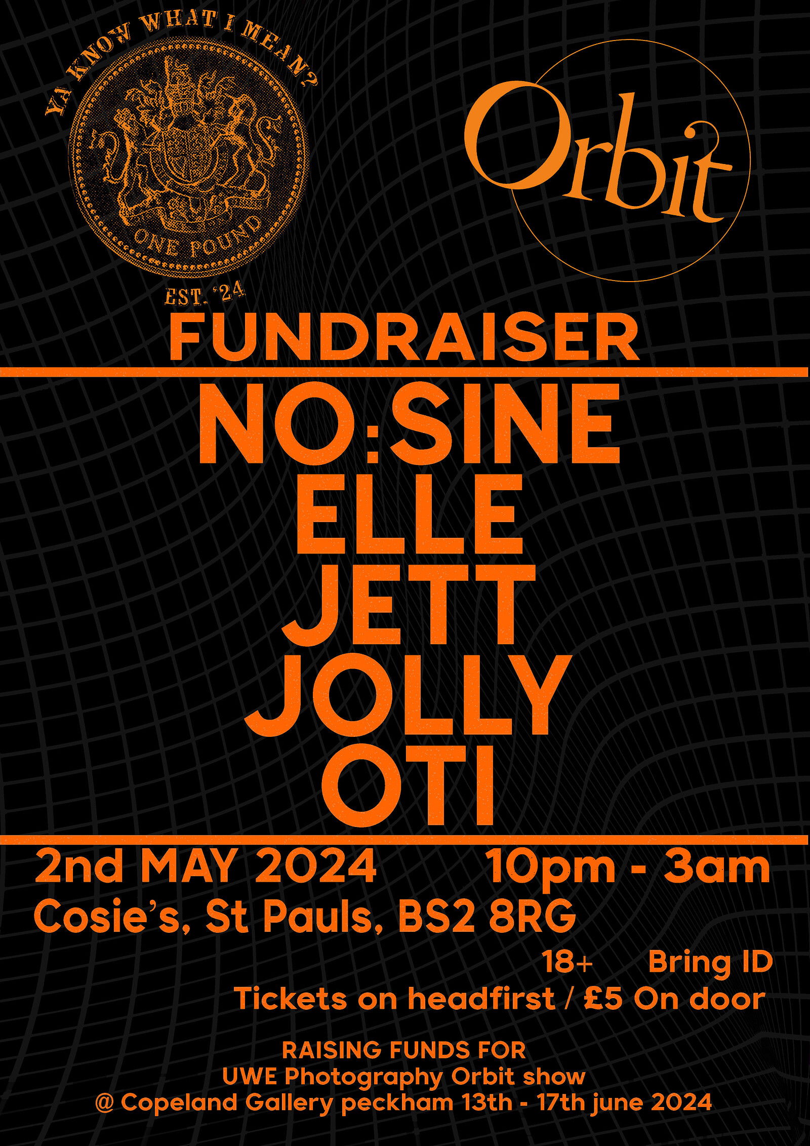 Orbit x Ya Know What I Mean? - TICKETS ON DOOR at Cosies