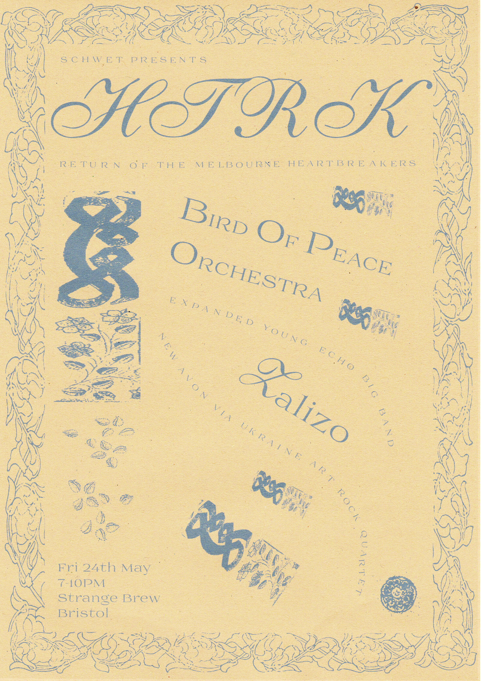 Schwet with HTRK, Bird of Peace Orchestra & Zalizo at Strange Brew
