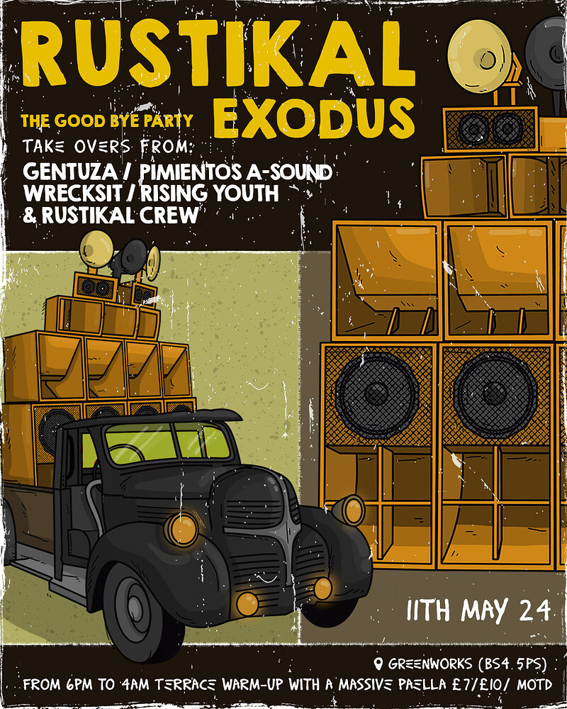 Rustikal Exodus / Goodbye party at Green Works