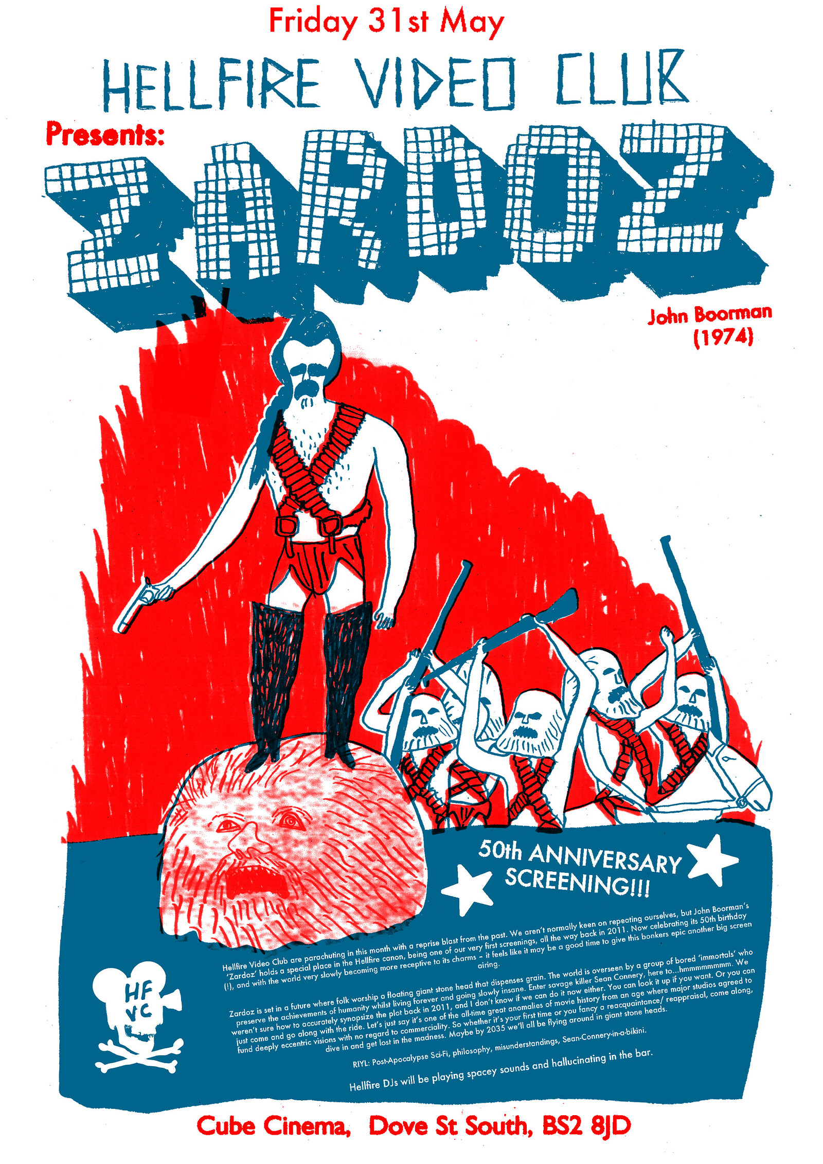 Hellfire Video Club presents ZARDOZ at The Cube