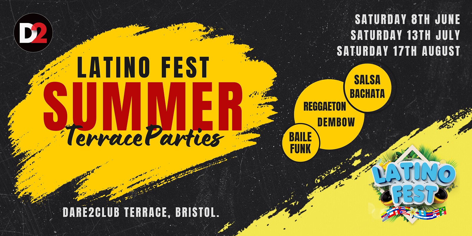 Latino Fest Summer Day Party  June 2024 at Dare to Club