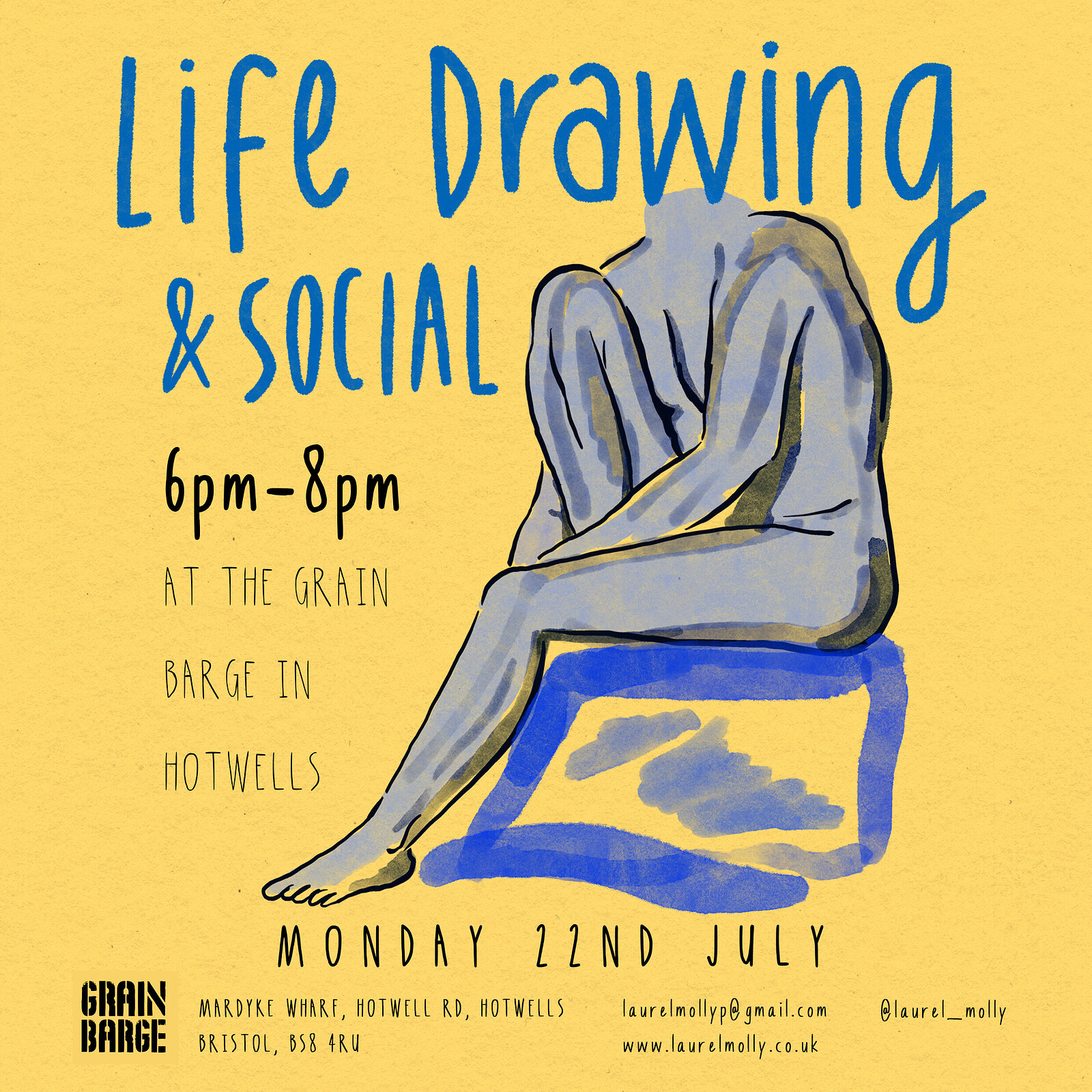Life drawing and Social at The Grain Barge