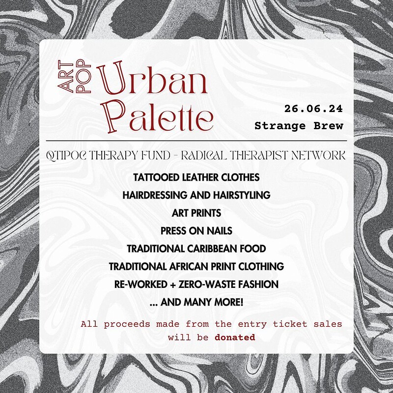 Urban Palette Art Pop-Up Fundraiser at Strange Brew
