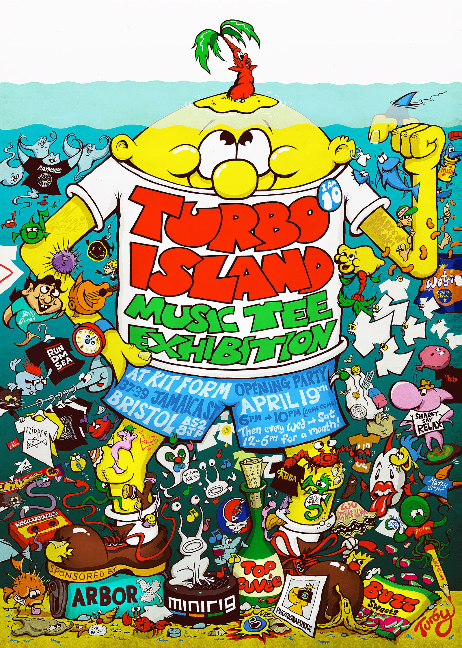 TURBO ISLAND music tee exhibition at KIT FORM