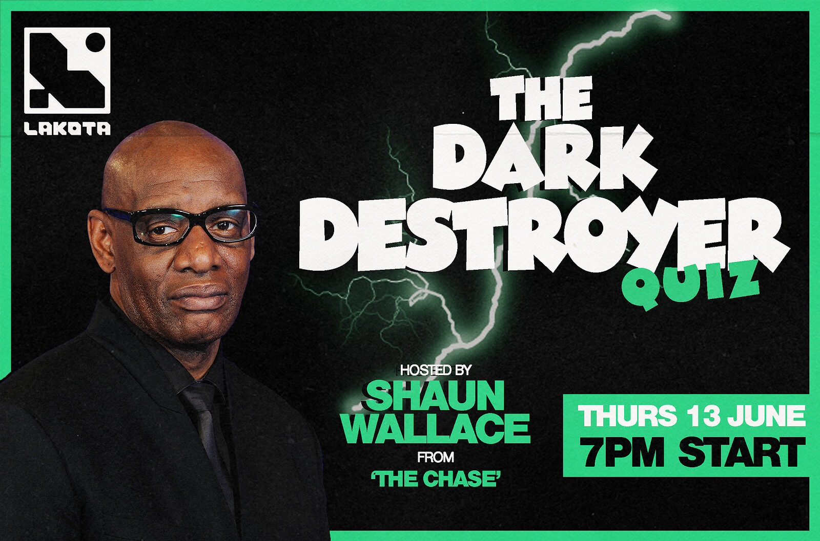 The Dark Destroyer Quiz with host Shaun Wallace at Lakota