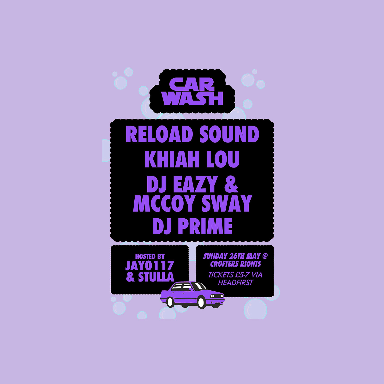 LOVE SAVES THE DAY AFTERS “THE CAR WASH” at Crofters Rights