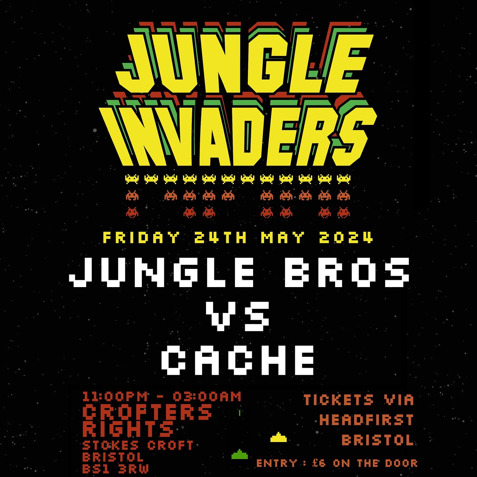 The Return of Jungle Invaders on Stokes Croft at Crofters Rights
