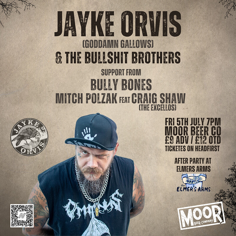 Jayke Orvis & The Bullshit Brothers at Moor Beer Co