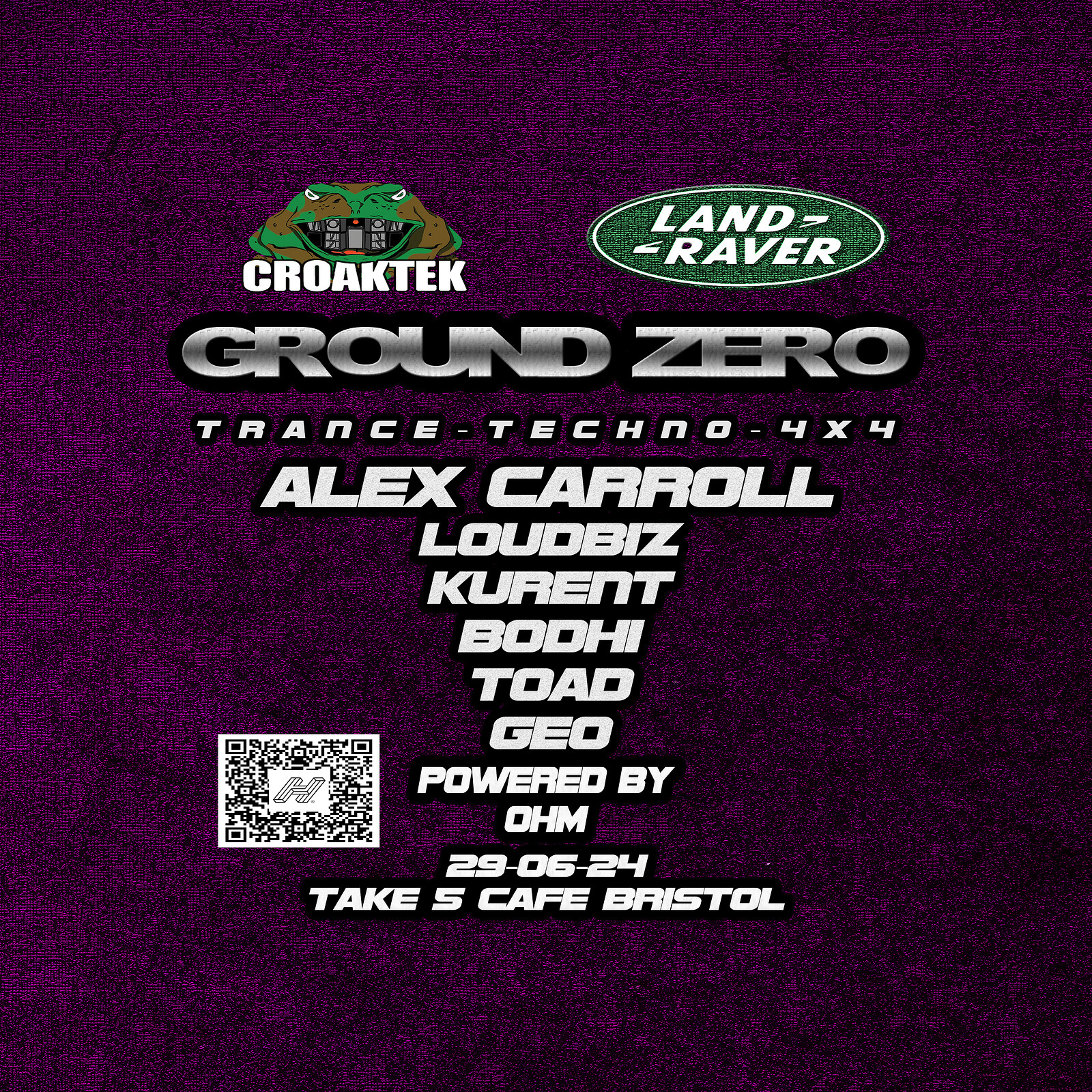 GROUND ZERO - Land Raver x Croaktek at Take Five Cafe