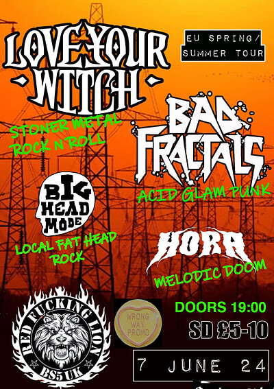 Love Your Witch, Hora, Bad Fractals & BigHeadMode at Red Lion BS5