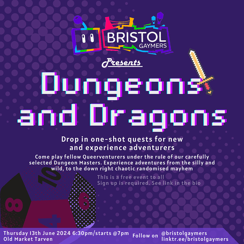 Bristol Gaymers Dungeons and Dragons Night at Old Market Tavern