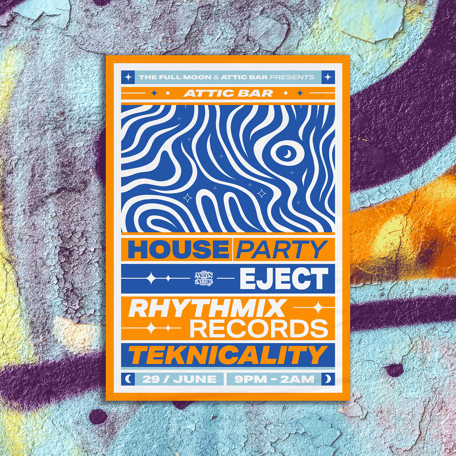 House Party: Eject, Rhythmix Records & Teknicality at The Full Moon & Attic Bar