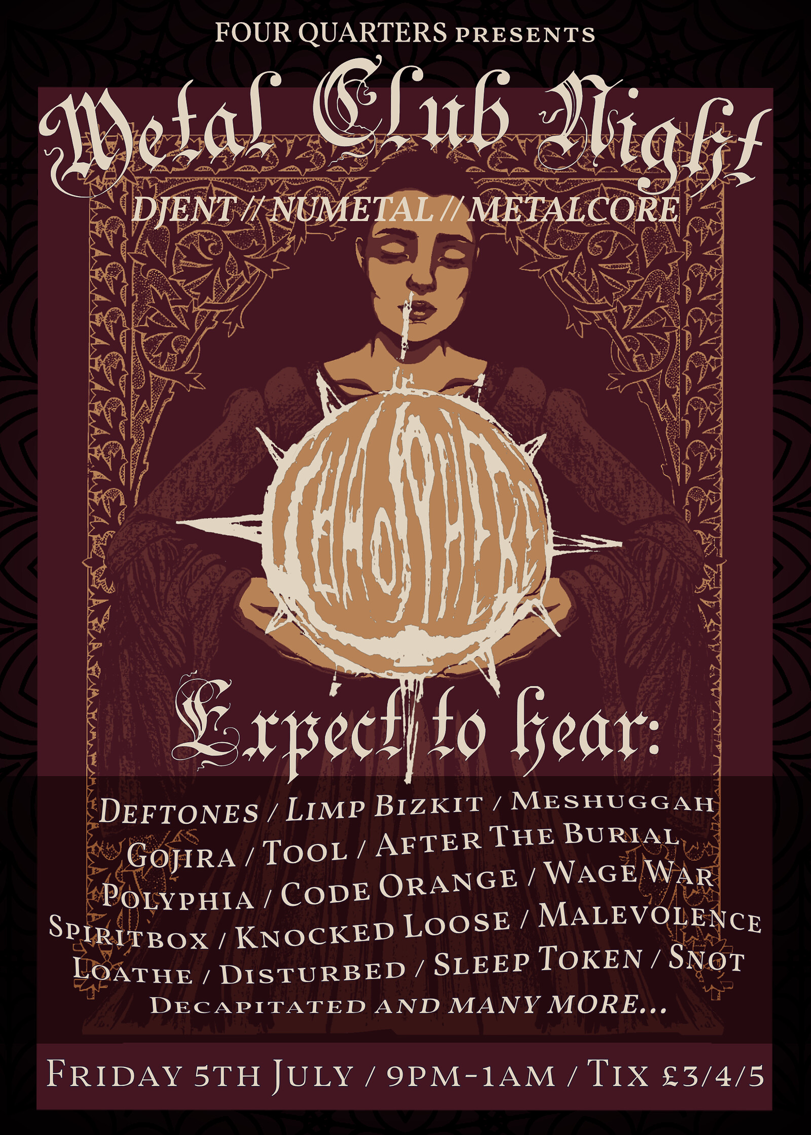 CHAOSPHERE: Metal Club Night at Four Quarters