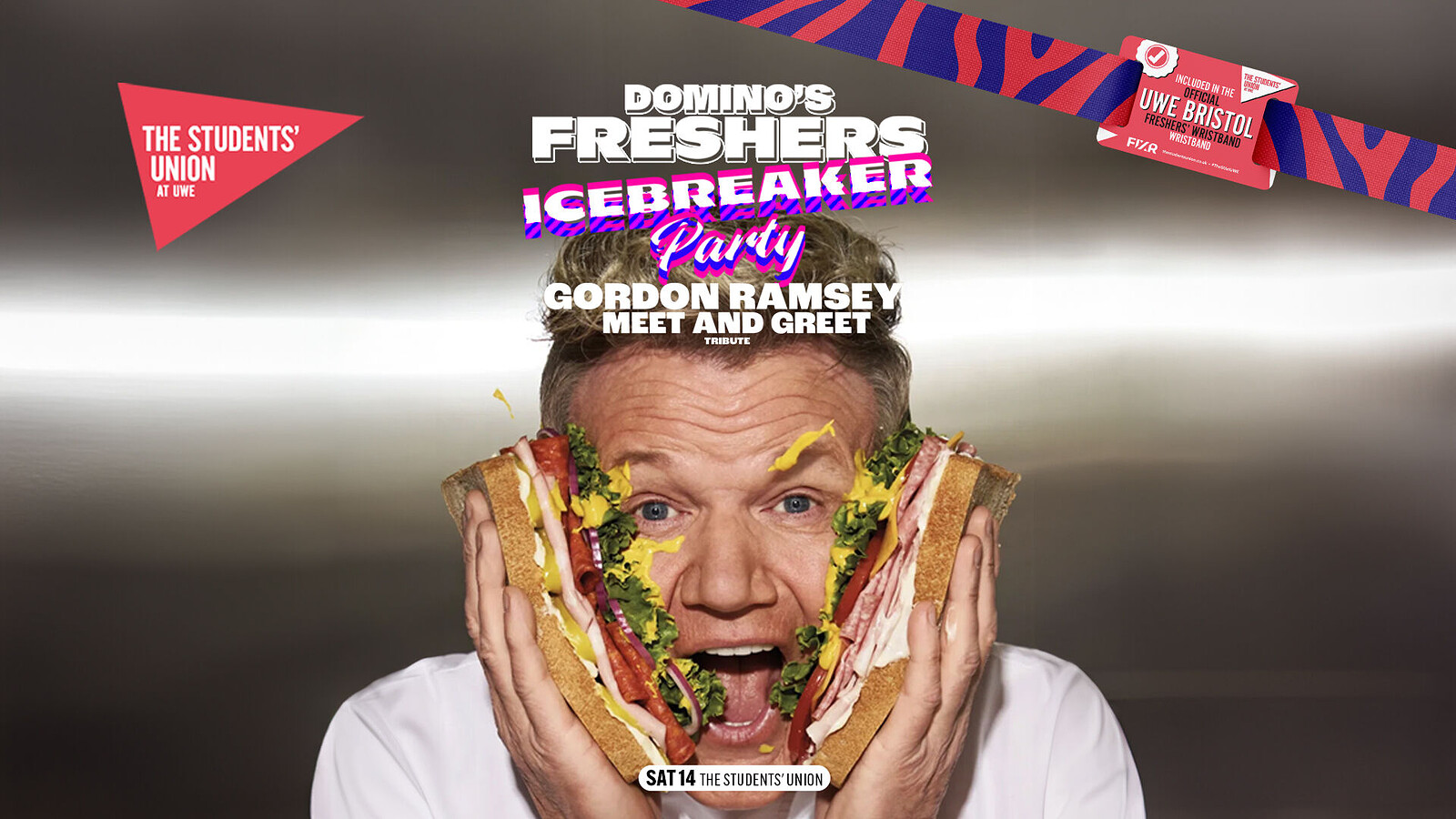 Dominos Freshers Icebreaker Party w/ Gordon Ramsay at The Students Union @ UWE