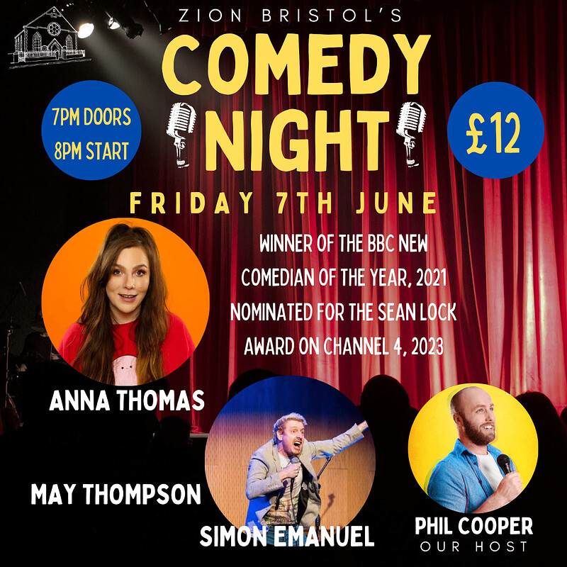 COMEDY NIGHT - Anna Thomas & Simon Emanuel at Zion Bristol