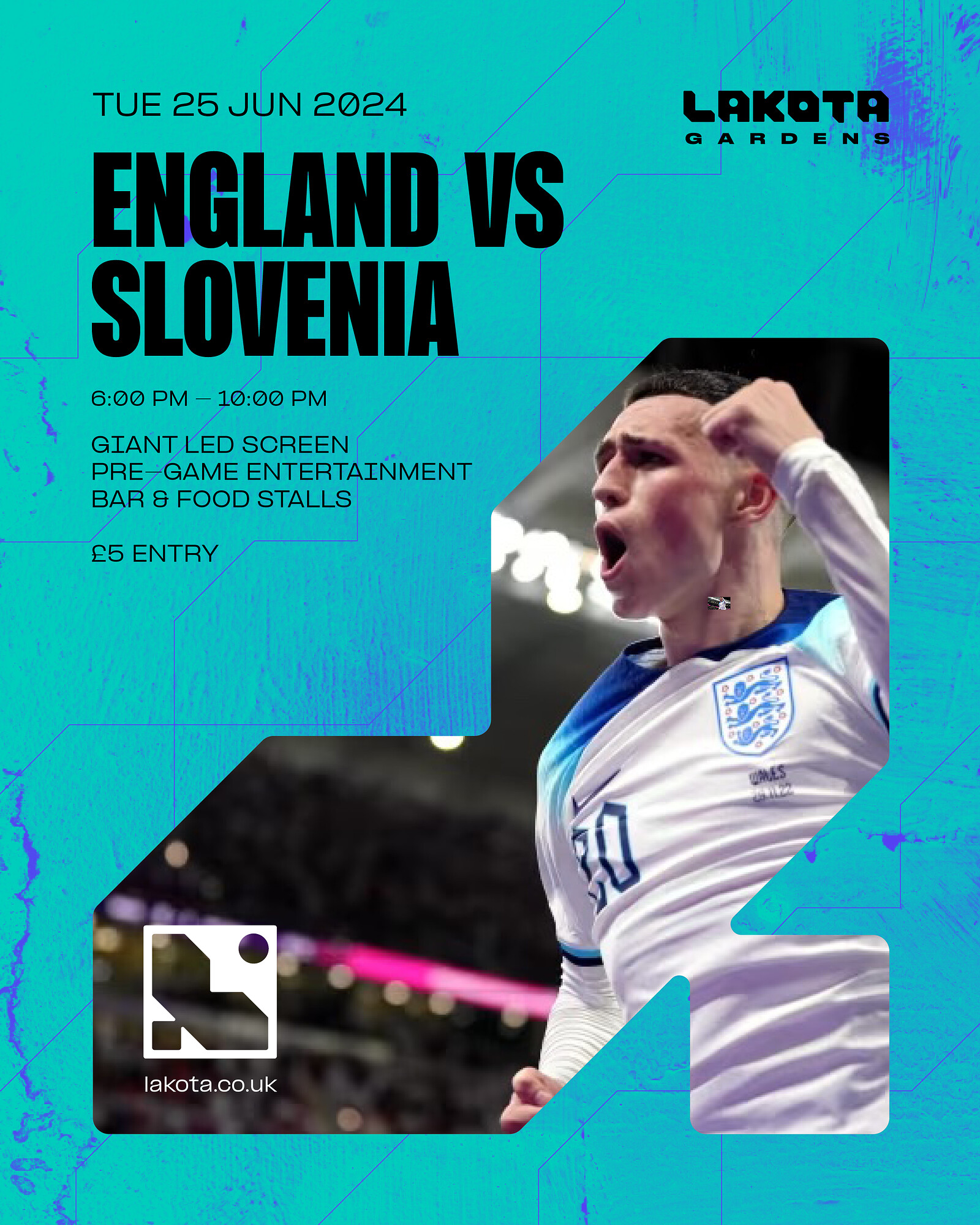 LAKOTA GARDENS: ENGLAND VS SLOVENIA SCREENING at Lakota