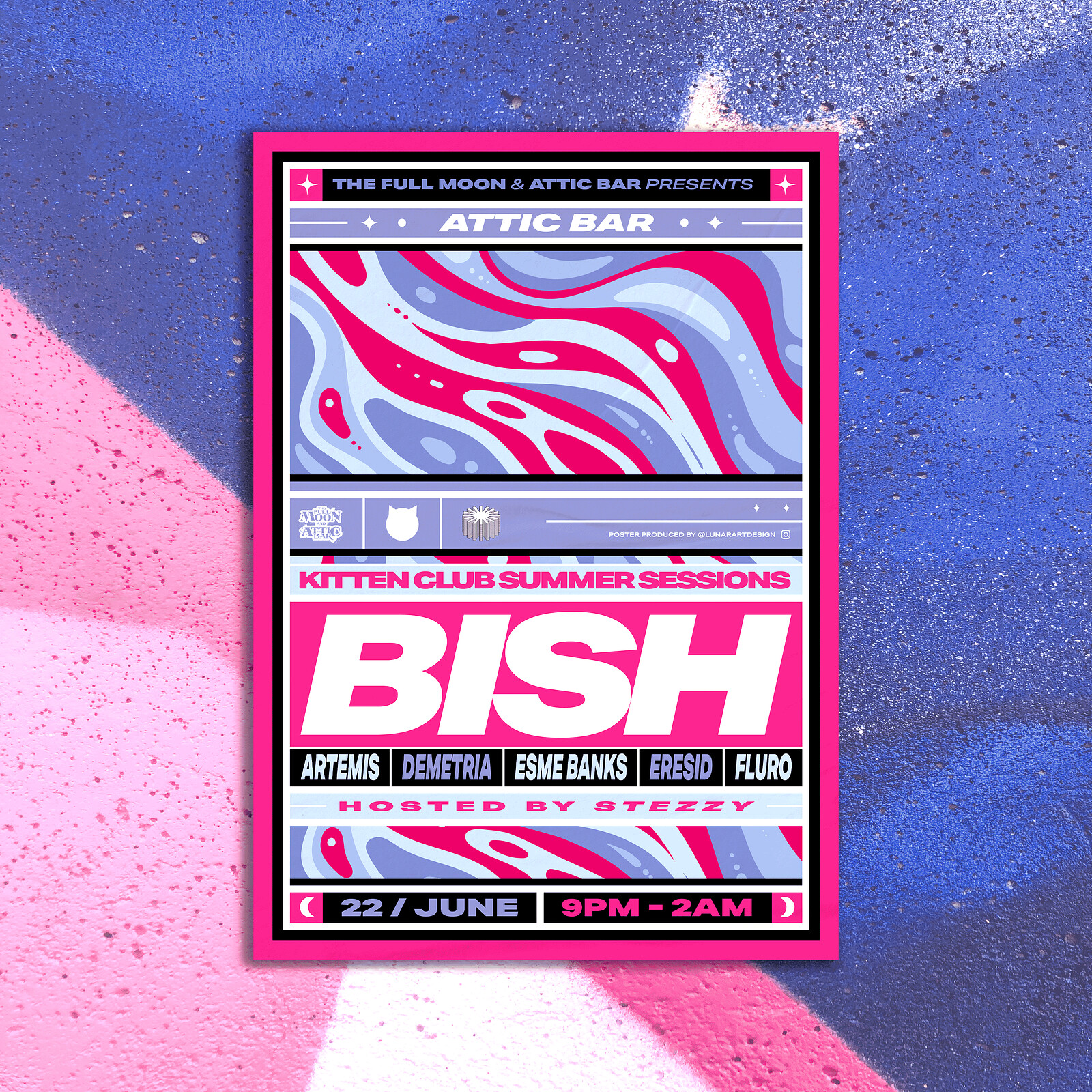 Kitten Club Summer Sessions Pres. Bish at The Full Moon & Attic Bar