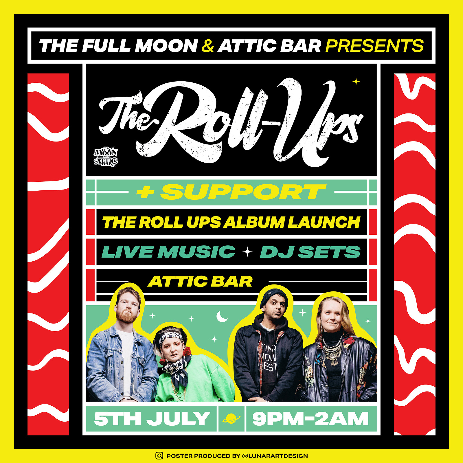 Album Launch + Support at The Full Moon & Attic Bar