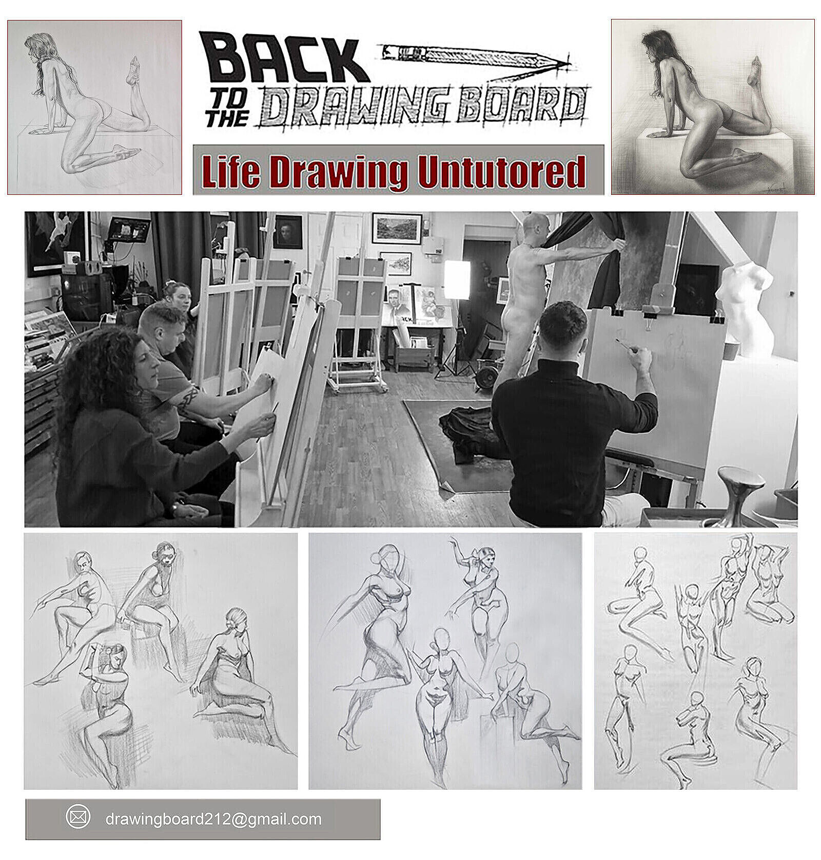 Life Drawing Untutored at 212 Productions Studio