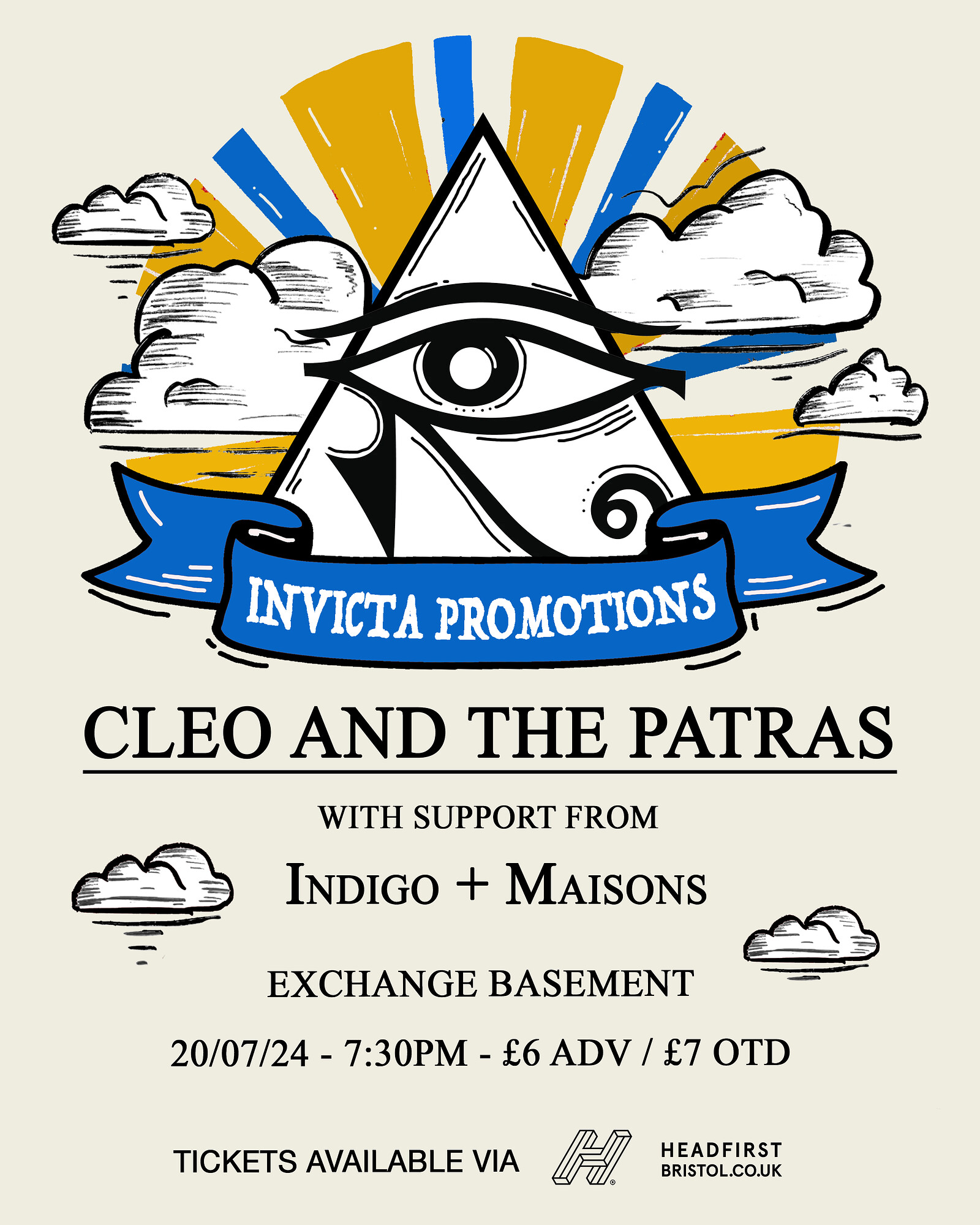 INVICTA PROMOTIONS - CLEO + THE PATRAS + SUPPORT at Exchange