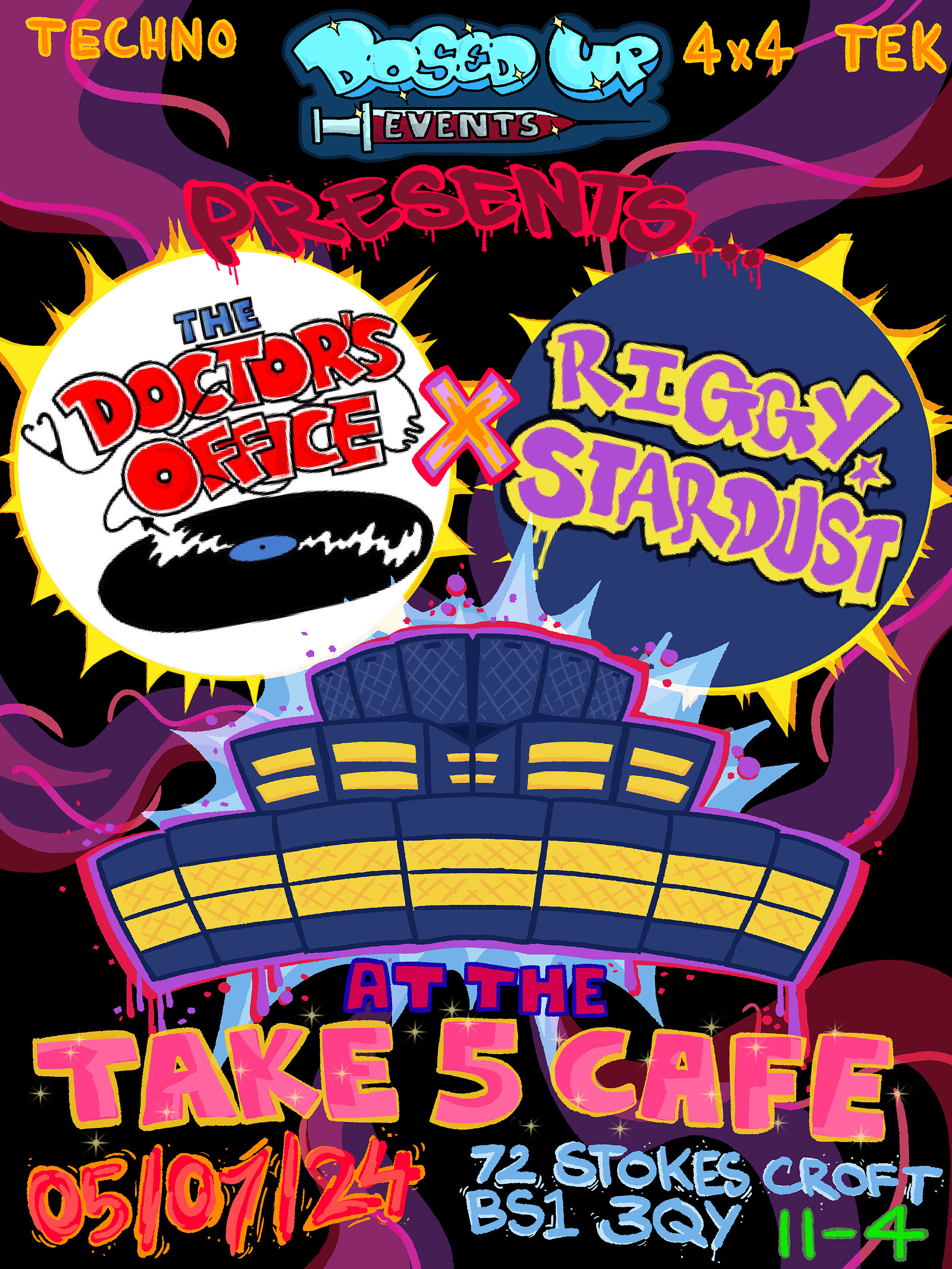 THE DOCTORS OFFICE X RIGGY STARDUST at Take Five Cafe