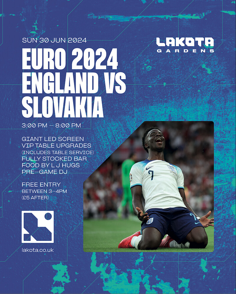 England vs Slovakia: Screening at Lakota