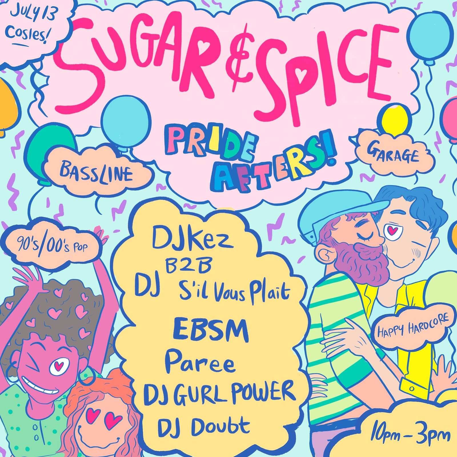 Sugar & Spice: Unofficial Pride Afters at Cosies