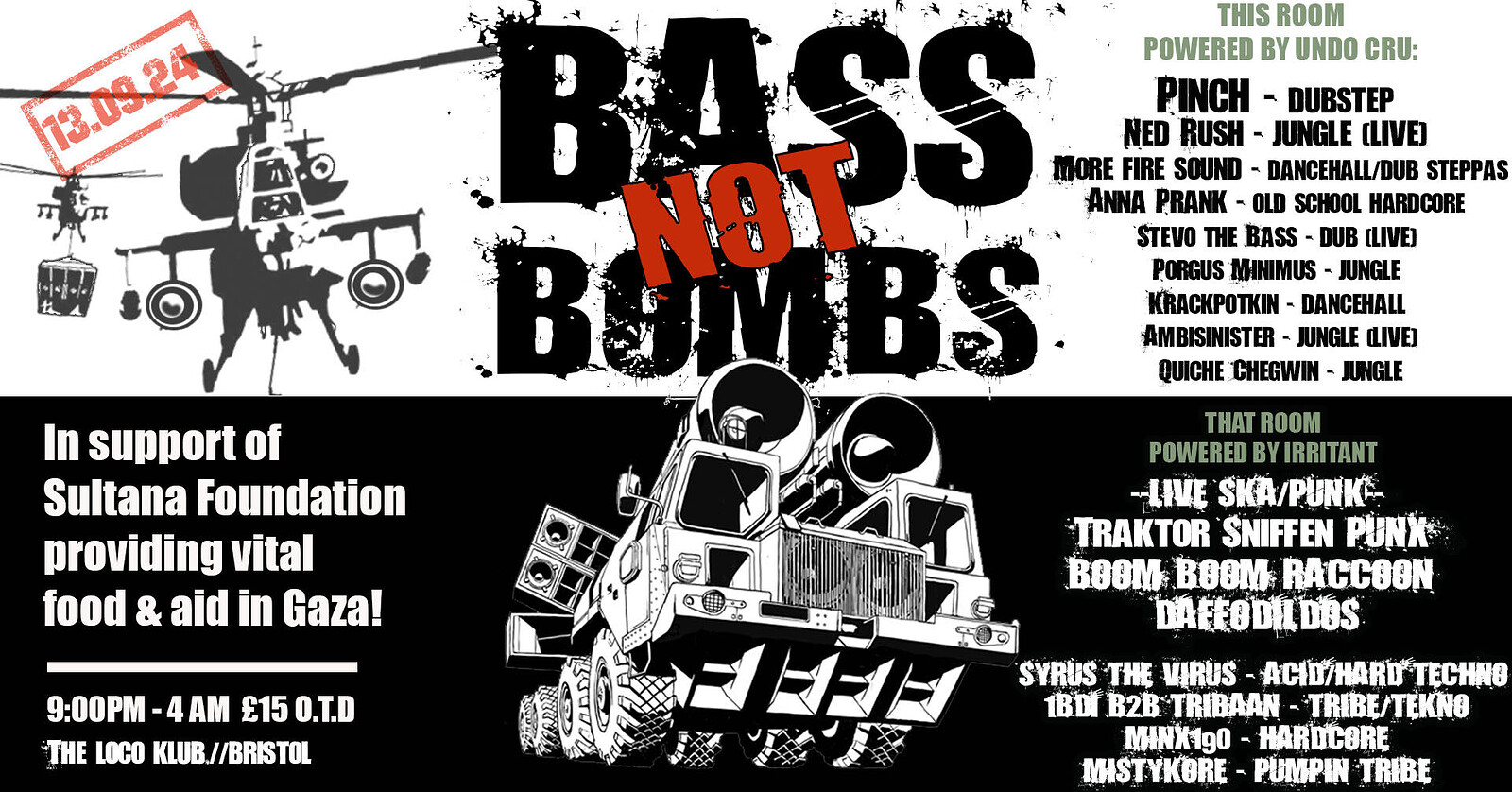 Bass Not Bombs at Loco Klub