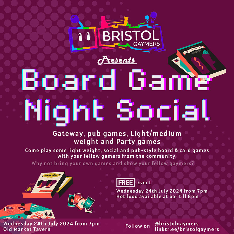 Board Game Night Social - July 2024 at Old Market Tavern
