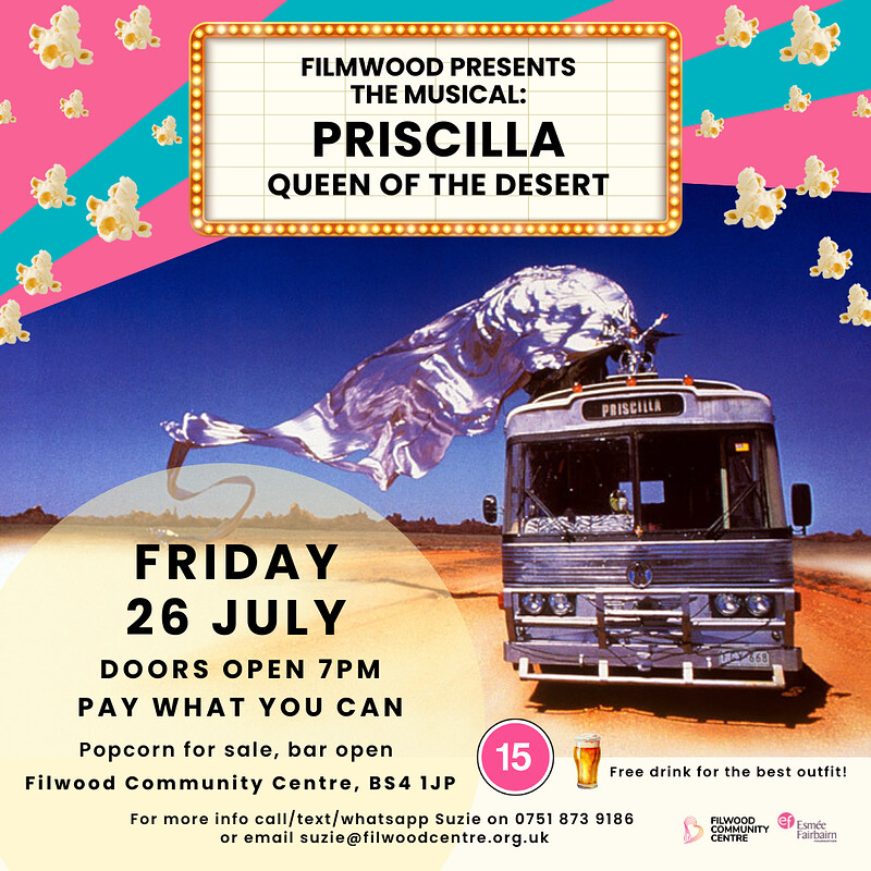 Filmwood Presents: Priscilla, Queen Of The Desert at Filwood Community Centre