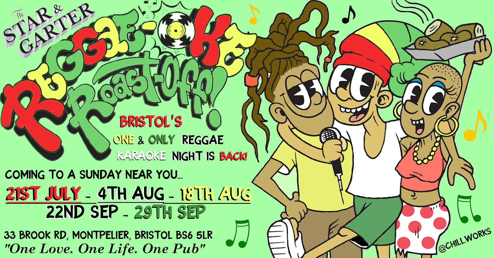 REGGAE-OKE ROAST OFF... RETURNS at The Star & Garter