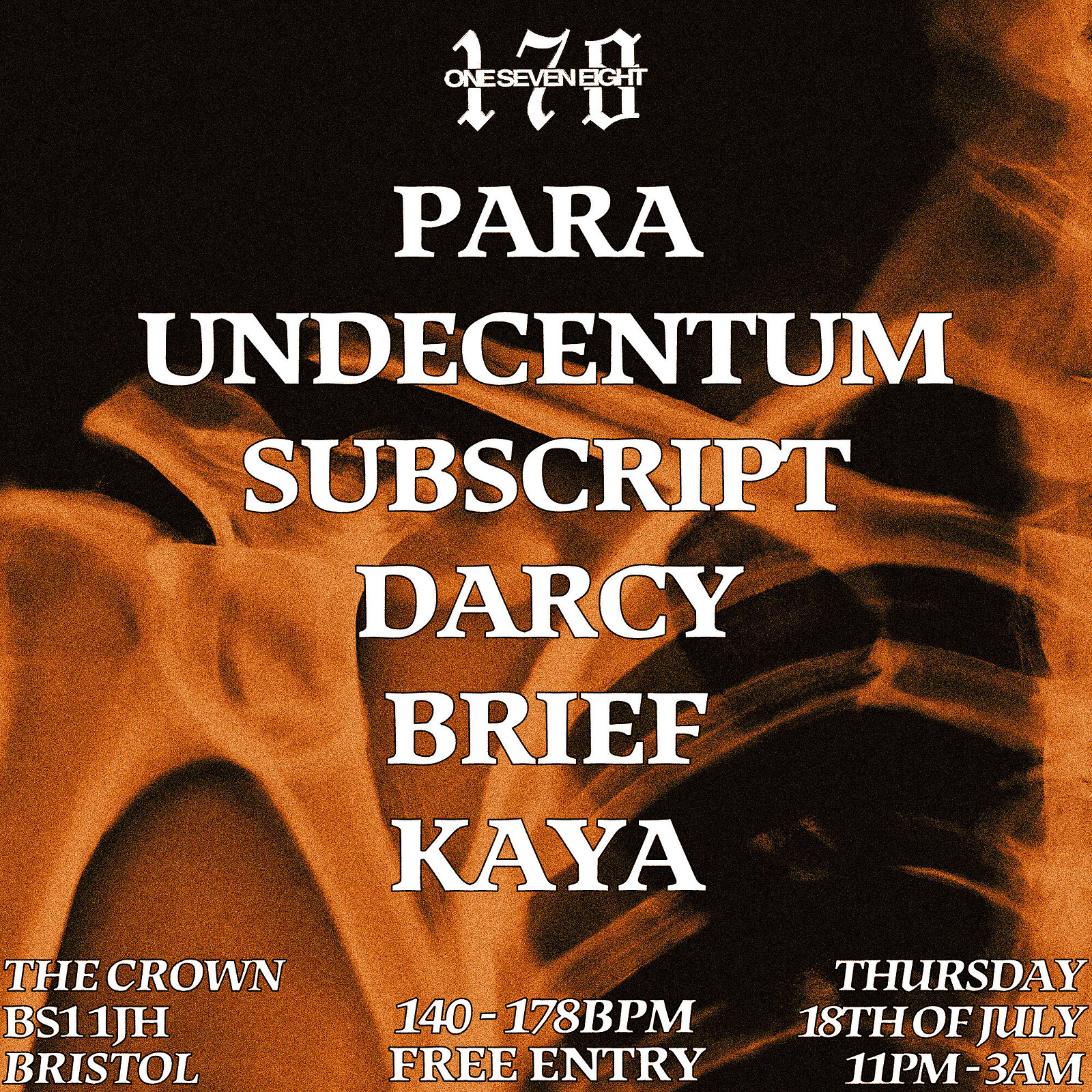 ONESEVENEIGHT: Subscript, Undecentum, Darcy + more at The Crown
