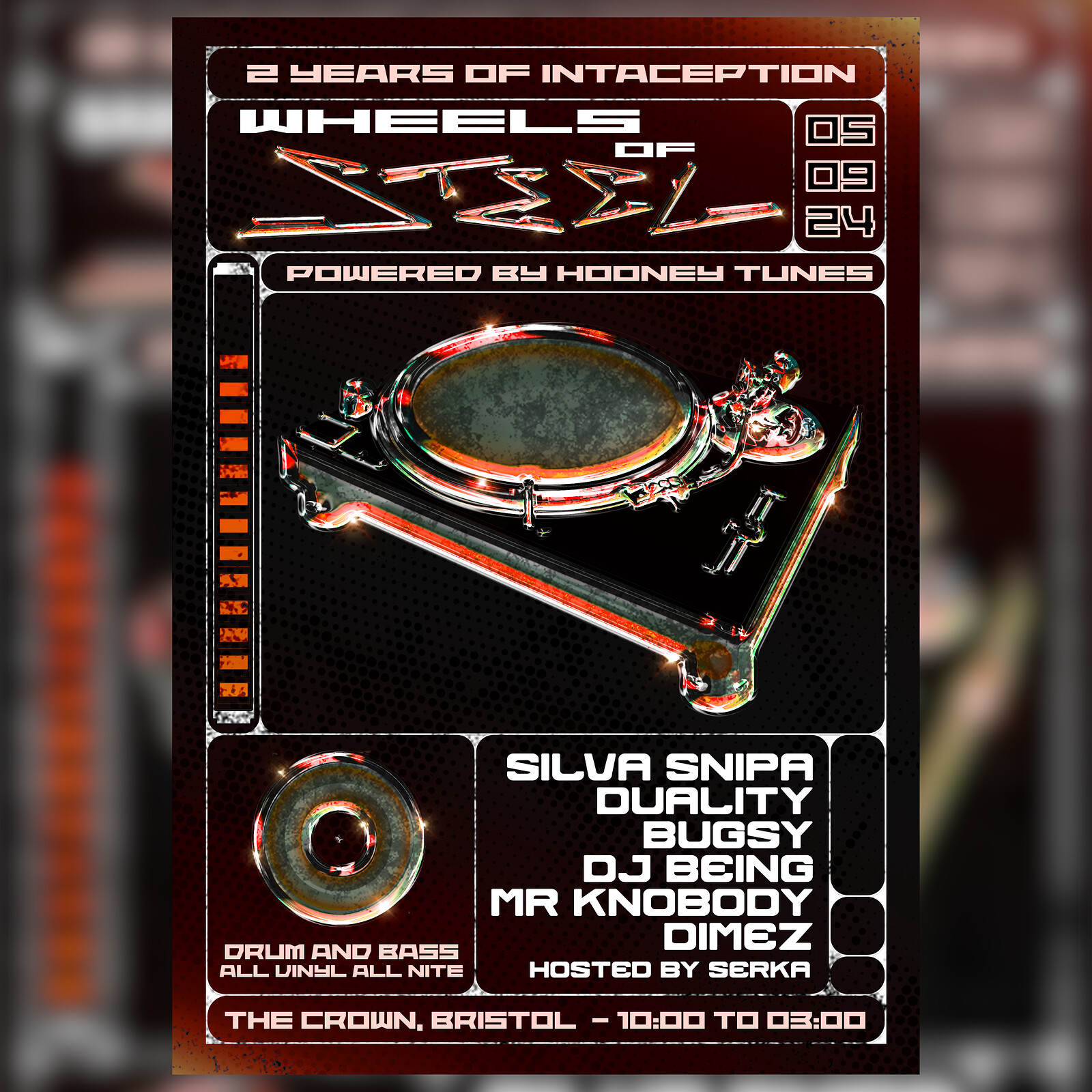 Intaception X Hooney Tunes: Wheels of Steel at The Crown