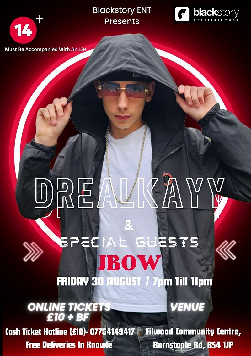 DRealKayy Performing On Stage at Filwood Community Centre