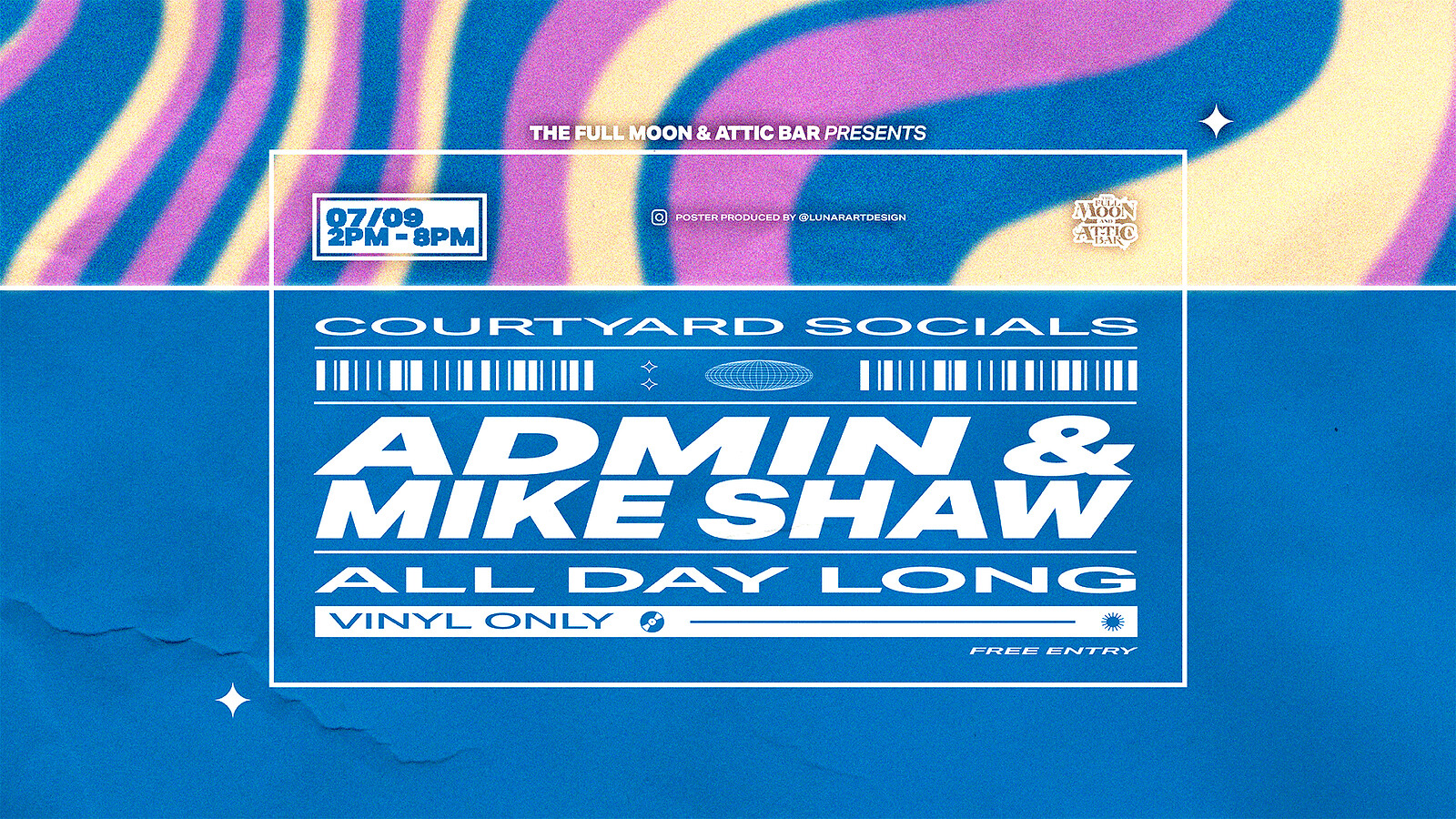Admin & Mike Shaw: Courtyard Socials at The Full Moon & Attic Bar