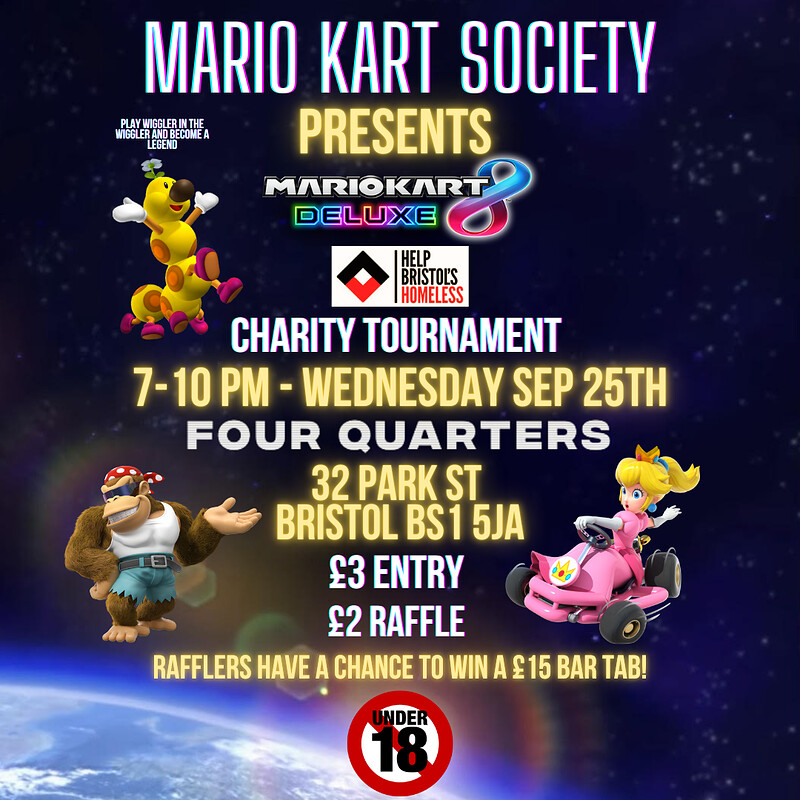Mario Kart 8 Deluxe Charity Tournament at Four Quarters