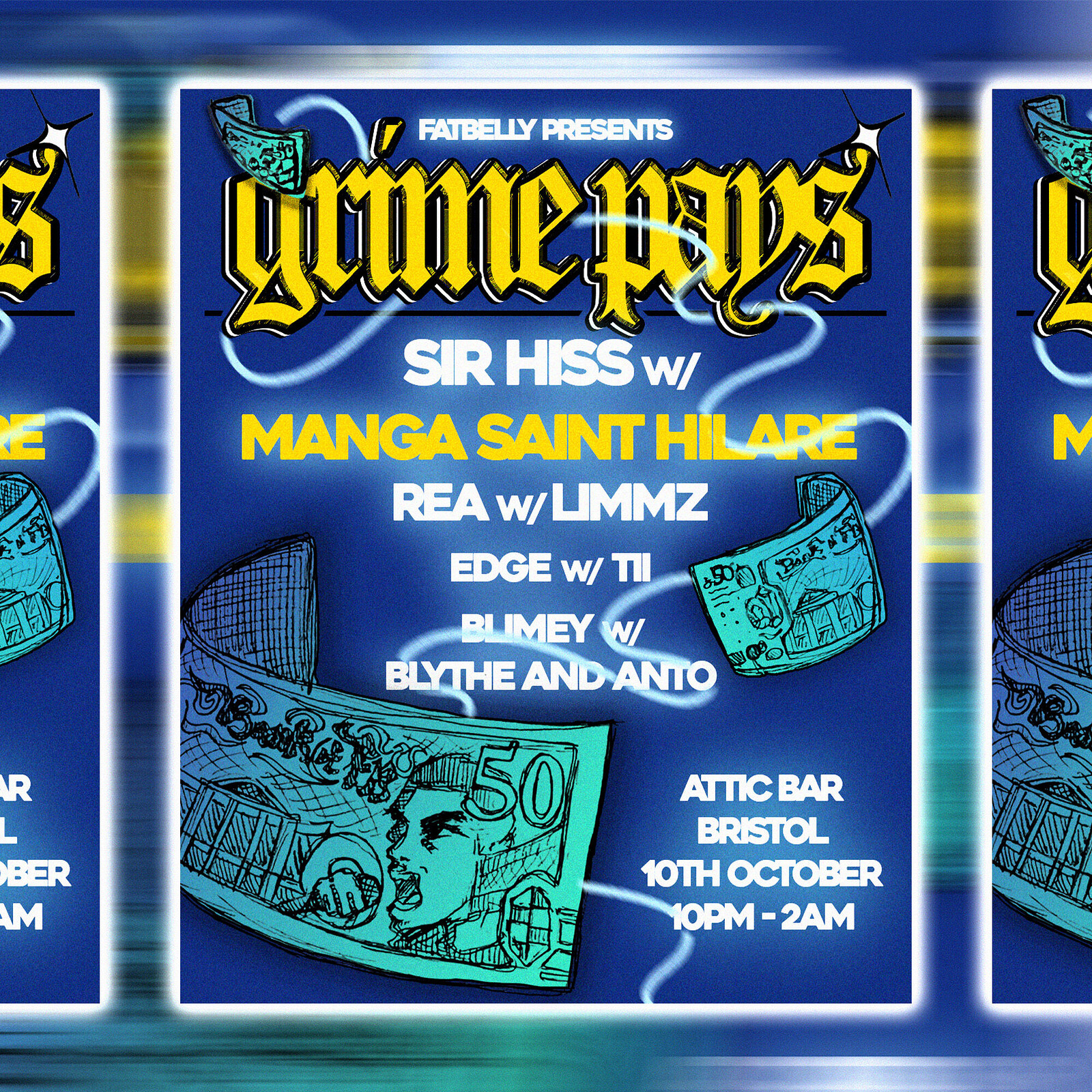 FBS Presents: Grime Pays - Manga Saint Hilare at The Full Moon & Attic Bar