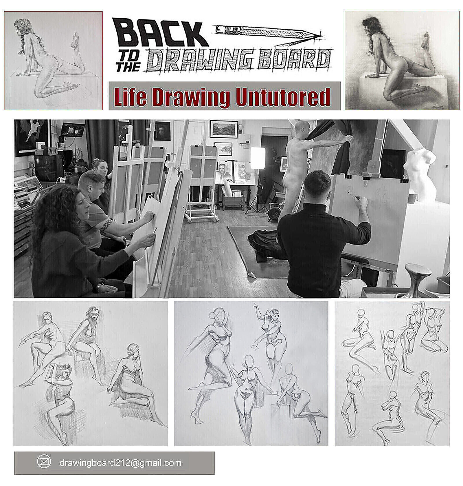 Life Drawing Untutored at 212 Productions Studio