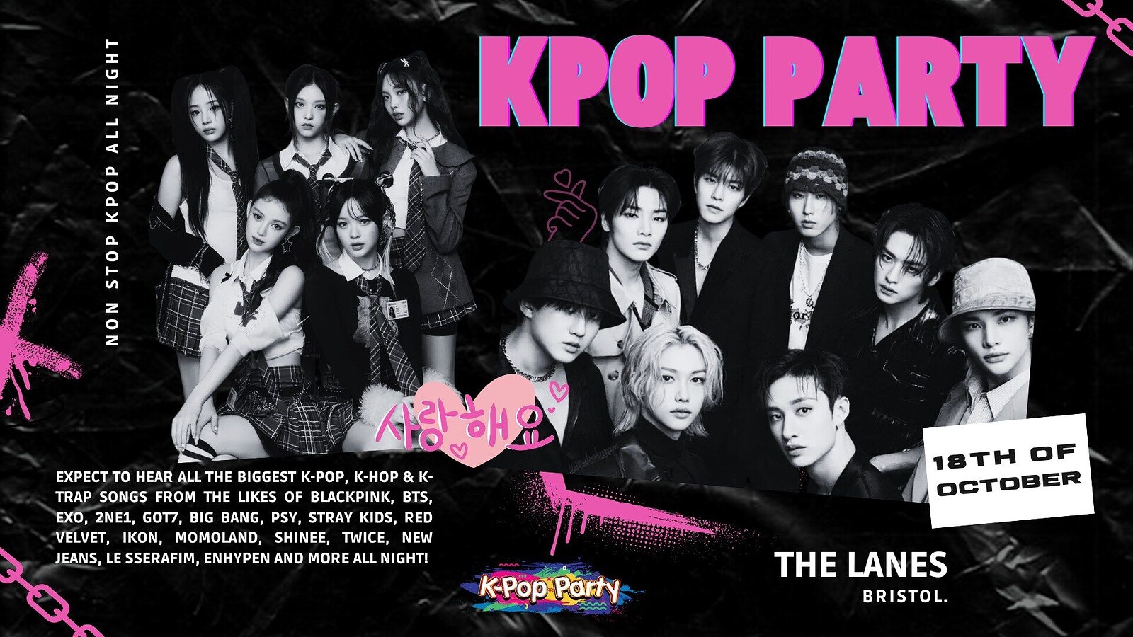 K-Pop Party  October 2024 at The Lanes