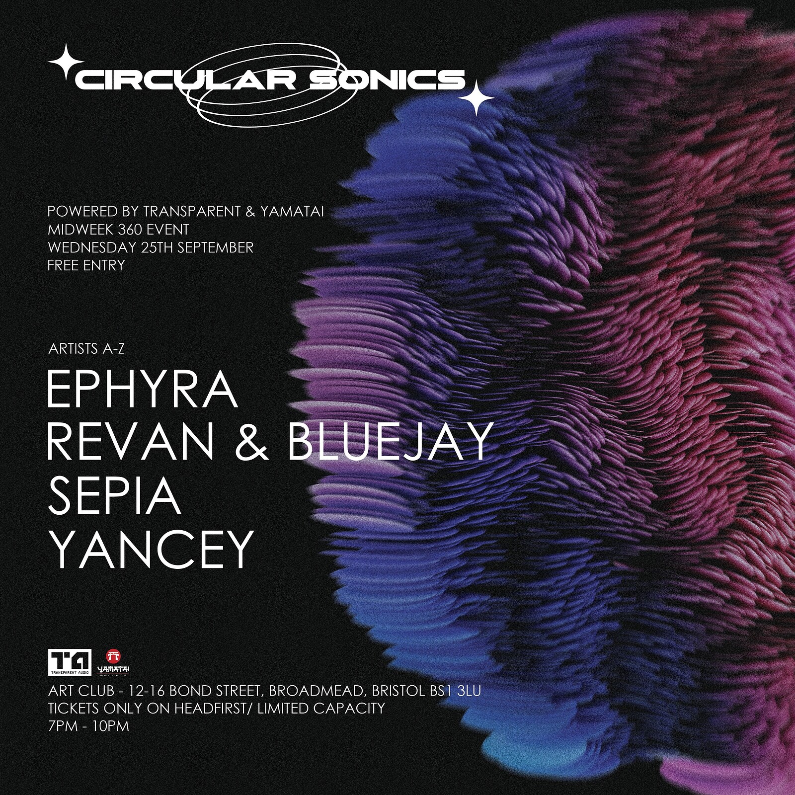 Circular Sonics  w/ Sepia, Revan & More at Art Club