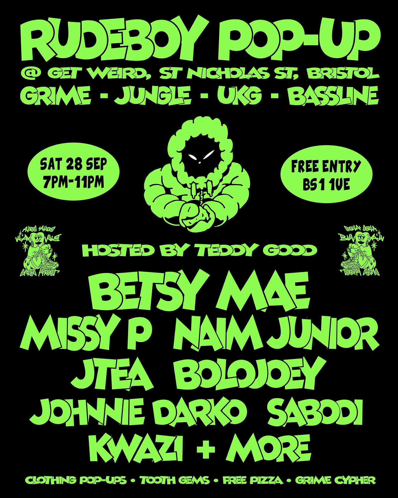 RUDEBOY POP-UP @ GET WEIRD  + JUNGLE at GET WEIRD BRISTOL (11 St Nicholas St, Bristol BS1 1UE)