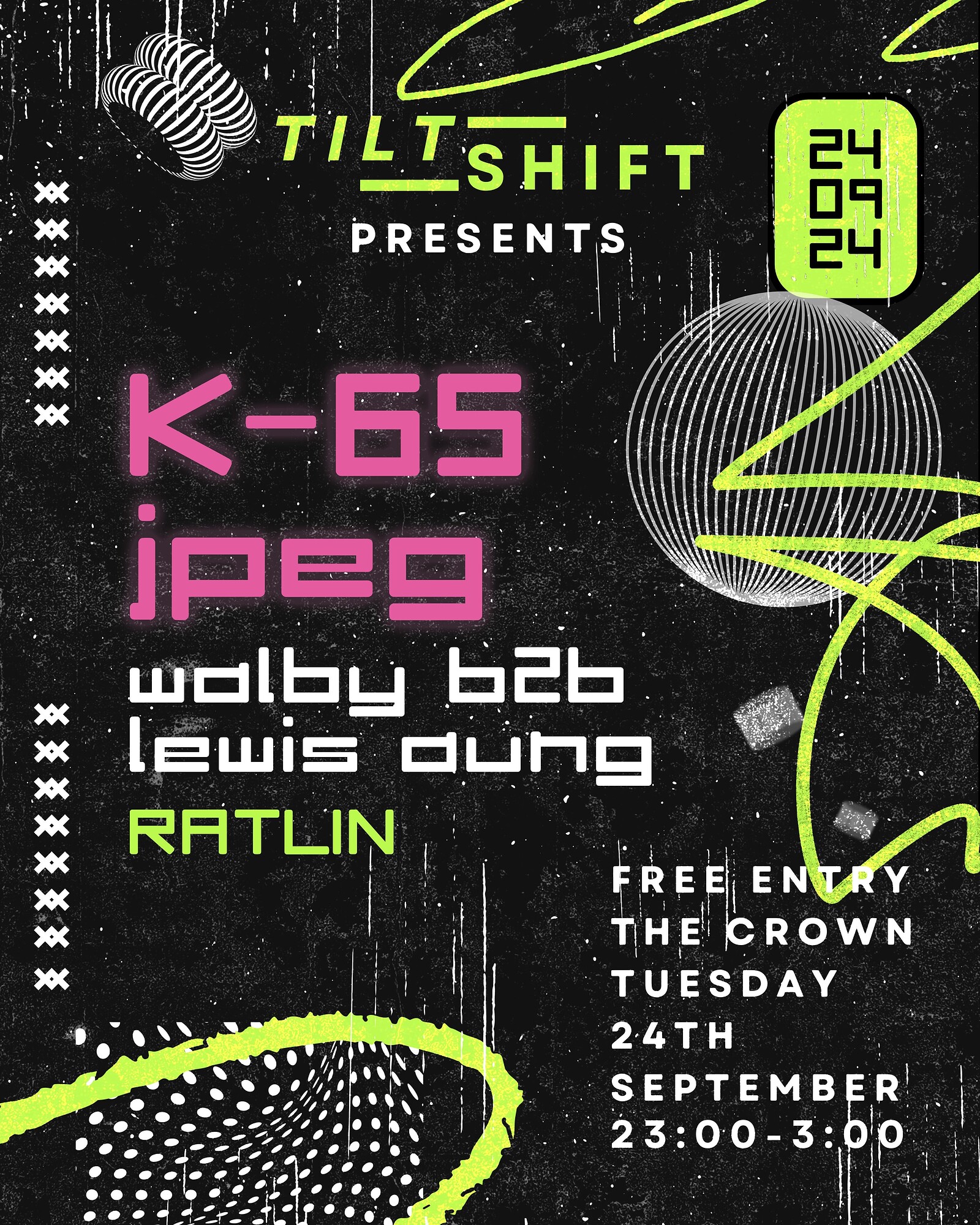 TILTSHIFT Presents: K-65, JPEG, WALBY + MORE at The Crown