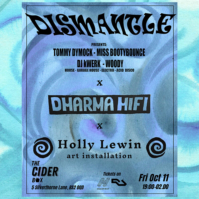 Dismantle X Dharma Hifi X Holly Lewin Art Install at The Cider Box Tap Room