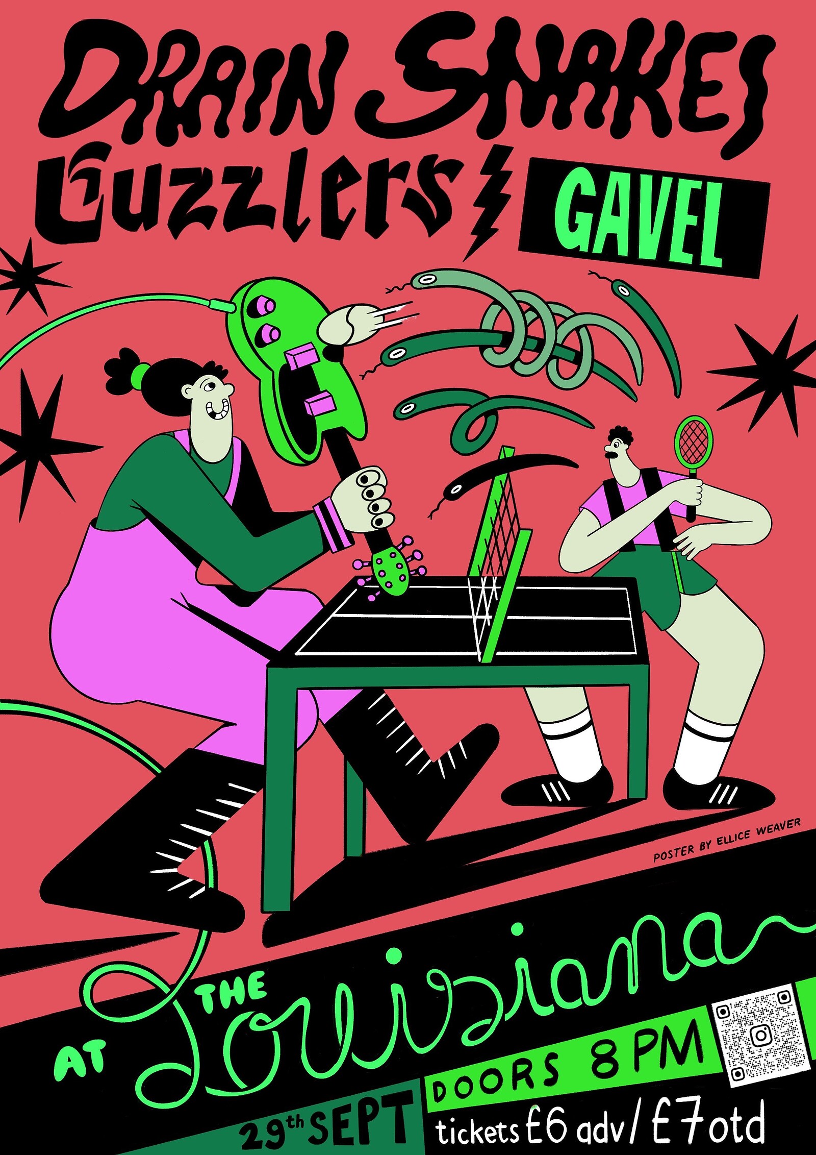 DRAIN SNAKES + GUZZLERS + GAVEL @ THE LOUISIANA BR at The Louisiana