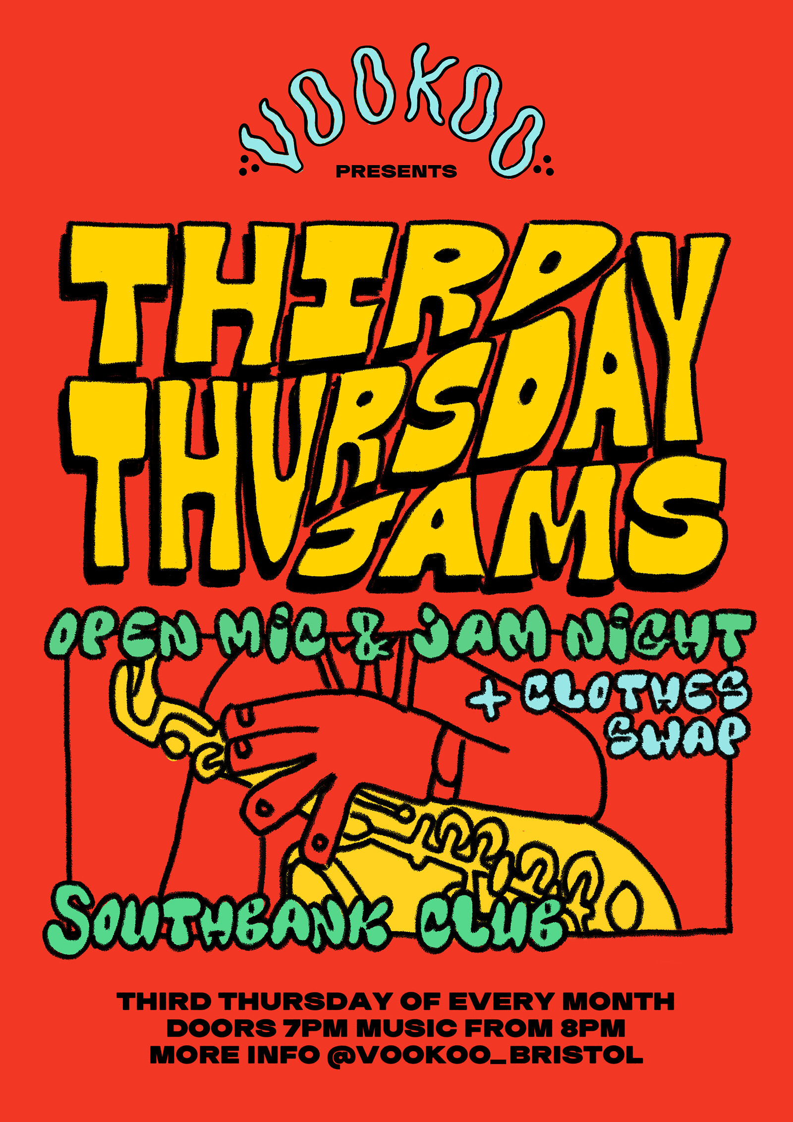 VooKoo: Open Mic + Jam Night + Clothes Swap at SouthBank