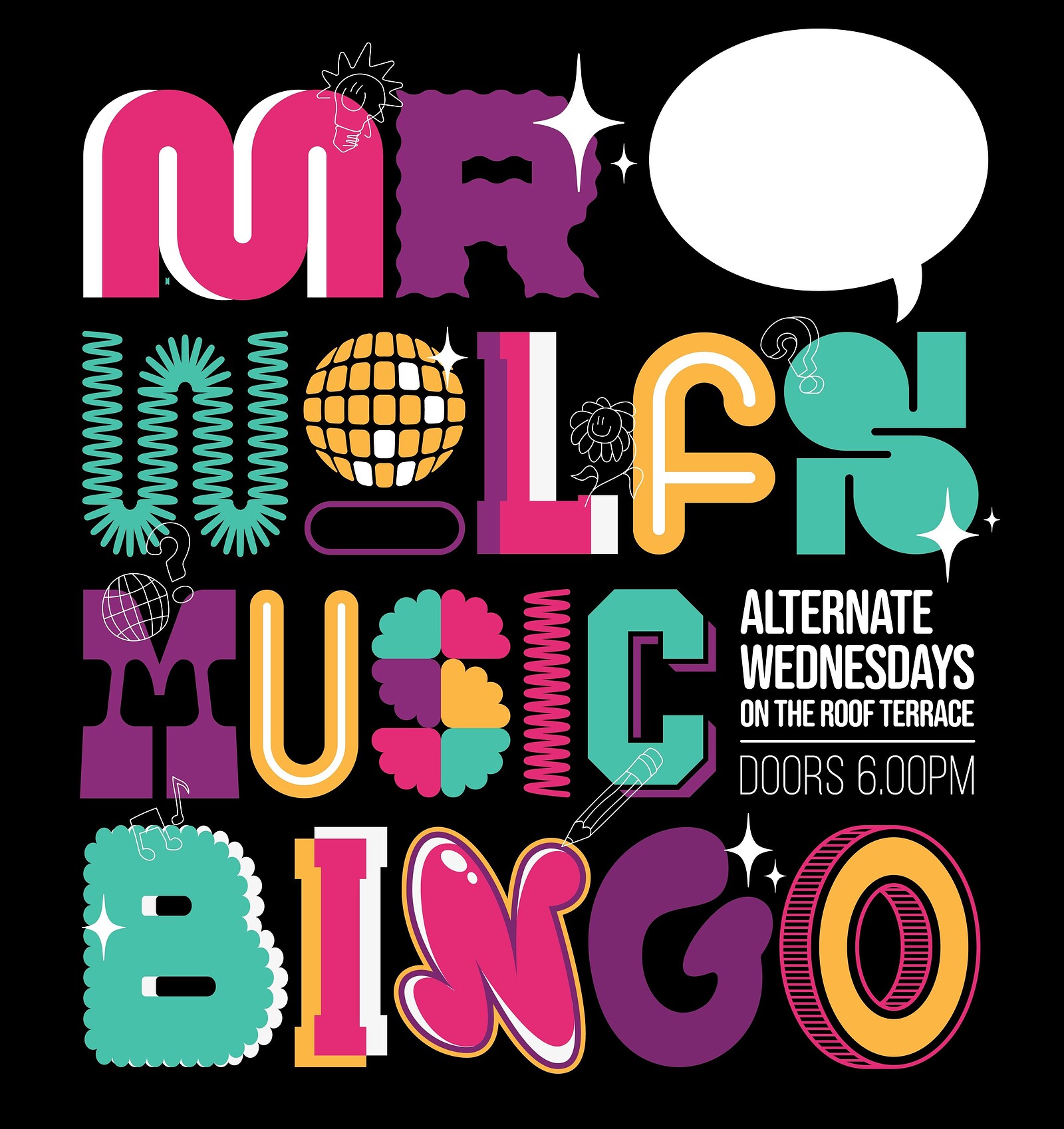 Rooftop Musical Bingo at Mr Wolfs Rooftop
